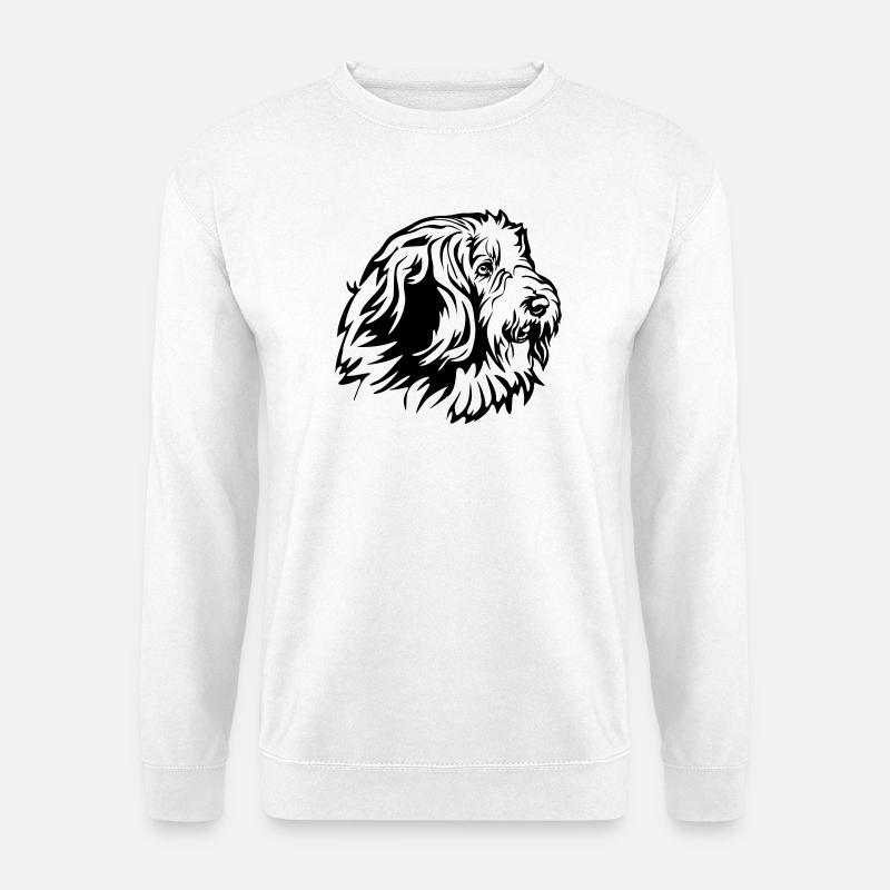 Bearded Collie Head - Unisex Sweatshirt - white