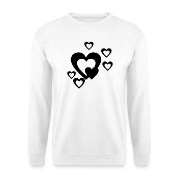 Hearts - Unisex Sweatshirt - white - Front