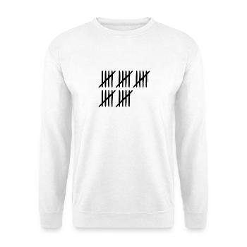 25 Geburtstag Strichliste - 25 Jahre alt - Unisex Pullover - Weiß - Vorne