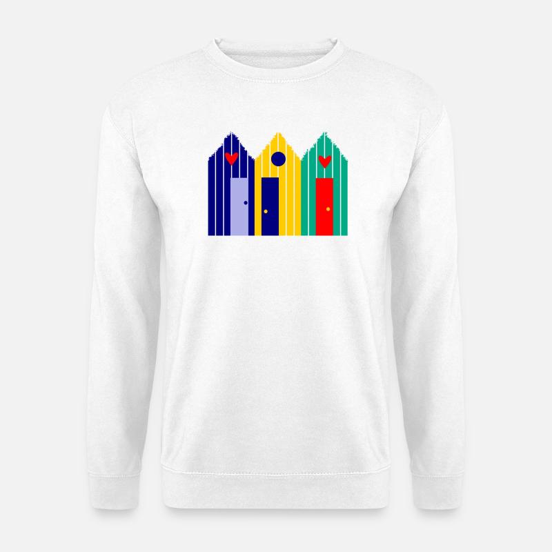 VACANCES. VIVE LES VACANCES. VACANCES. PLAGE. MER - Sweat-shirt Unisexe - blanc