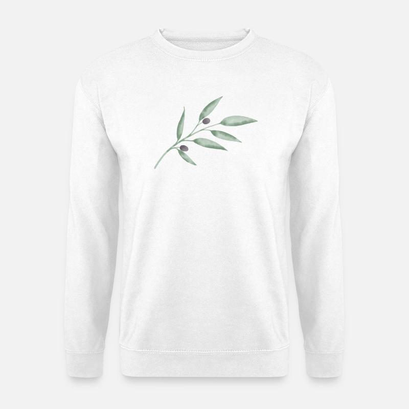 Olive Zweig - Unisex Pullover - Weiß