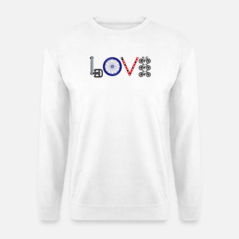 Liebe Fahrrad Rad - Unisex Pullover - Weiß