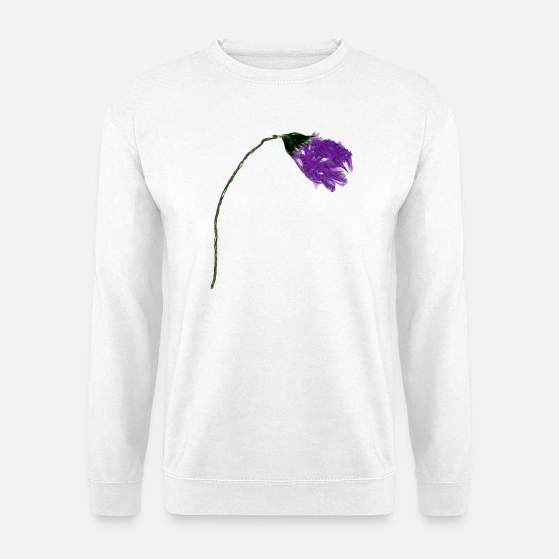 Fleur de violette à surface abstraite - Sweat-shirt Unisexe - blanc