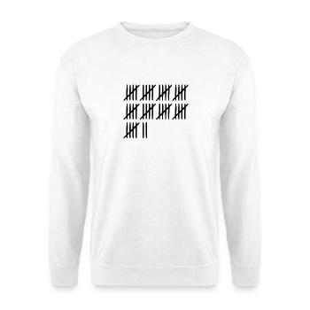 47. Geburtstag Strichliste 47 Jahre alt - Unisex Pullover - Weiß - Vorne
