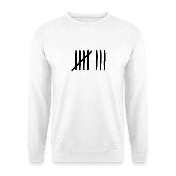8. Geburtstag Strichliste 8 Jahre alt - Unisex Pullover - Weiß - Vorne
