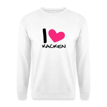 Ich liebe Kacken - Unisex Pullover - Weiß - Vorne