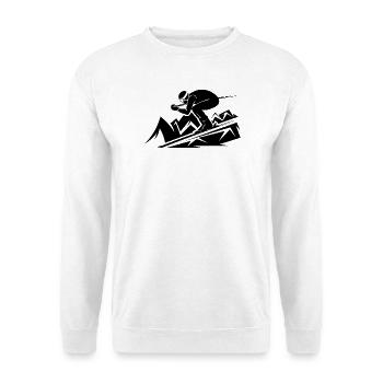 Ski alpin, descente, piste de tir, équipe de sports d’hiver - Sweat-shirt Unisexe - blanc - Devant
