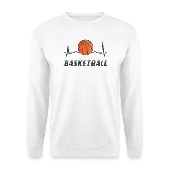 Basketball heart rate design - Unisex Sweatshirt - white - Front