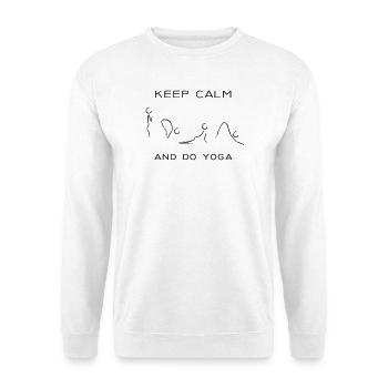 keep calm and do yoga - Sweat-shirt Unisexe - blanc - Devant