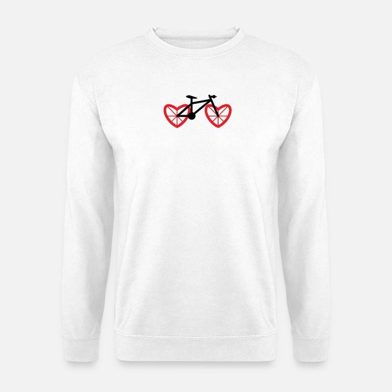 Fahrrad Herz Rad - Unisex Pullover - Weiß