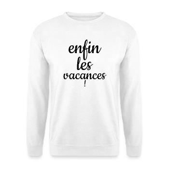 vacances - Sweat-shirt Unisexe - blanc - Devant