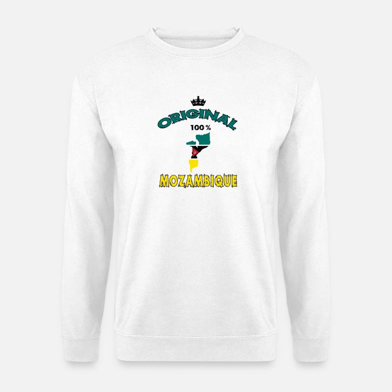 Mosambik Original 100% Flaggen Design - Unisex Pullover - Weiß