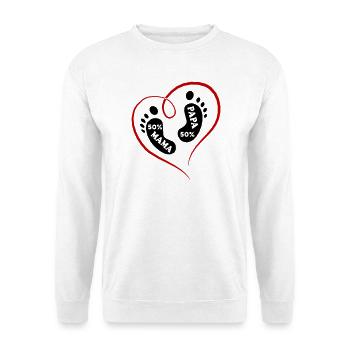 Schwanger Schwangerschaft 50 Mama Papa - Unisex Pullover - Weiß - Vorne