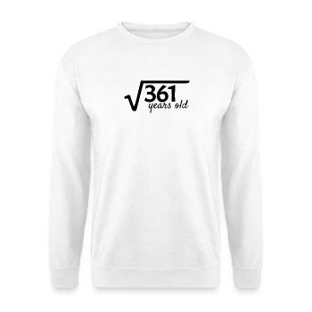 19th birthday - 19 years old root math - Unisex Sweatshirt - white - Front