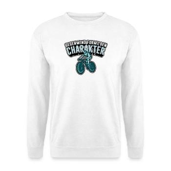 Gegenwind formt den Charakter - Unisex Pullover - Weiß - Vorne