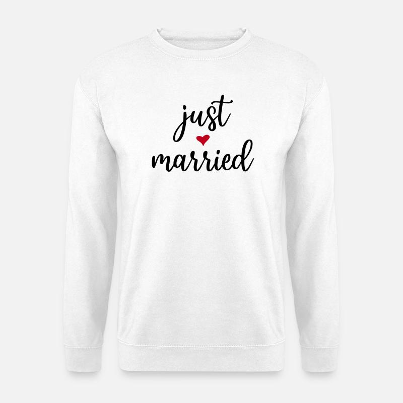 Just Married Gift Idea - Unisex Sweatshirt - white