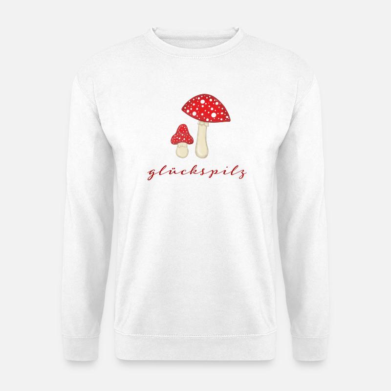 Glückspilz Rotpilz Duo - Unisex Pullover - Weiß