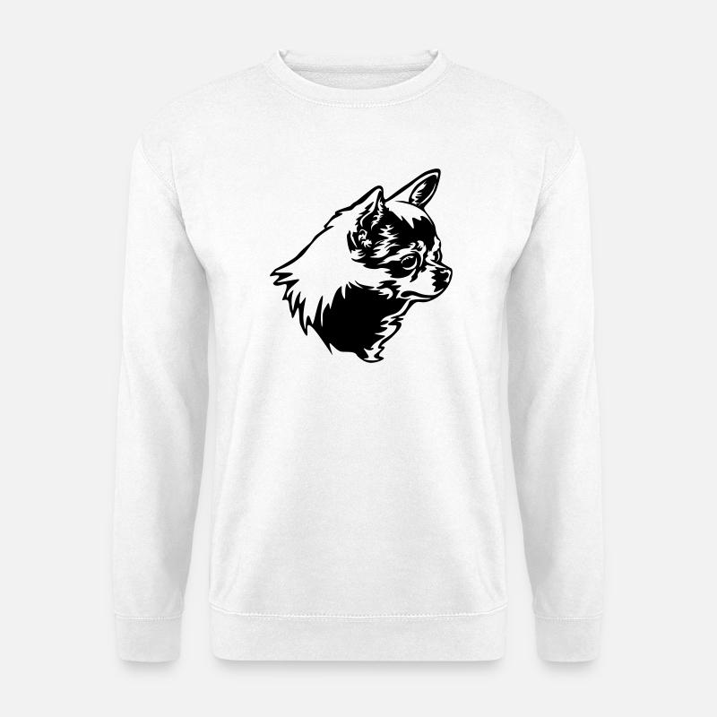 Chihuhahua Head - Unisex Sweatshirt - white