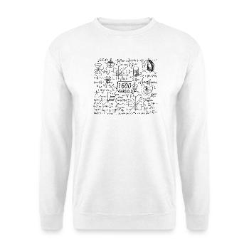 40 ans pour les profs de maths et les geeks en maths - Sweat-shirt Unisexe - blanc - Devant