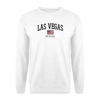 Design du drapeau vintage de Las Vegas, Nevada - Sweat-shirt Unisexe - blanc - Devant