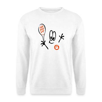 Tennis, Tennisball, Comic - Unisex Pullover - Weiß - Vorne
