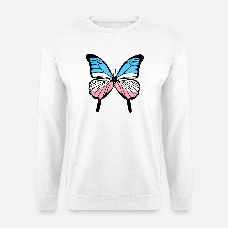 Trans Pride Schmetterling Transgender Pride - Unisex Pullover - Weiß