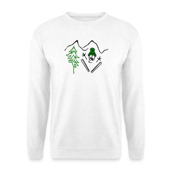 Sauteurs à ski, hiver, sports d’hiver - Sweat-shirt Unisexe - blanc - Devant