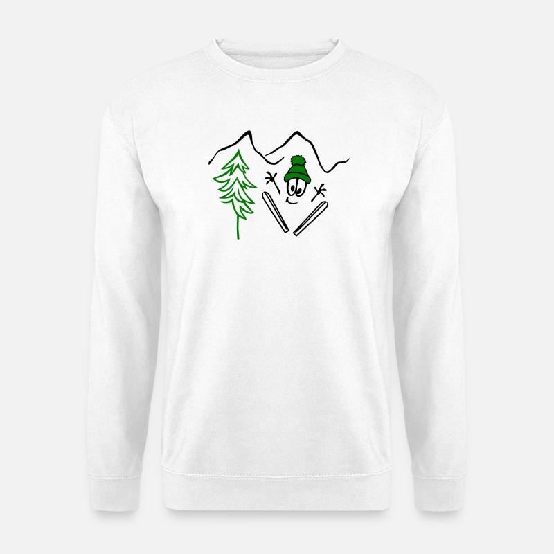 Skispringer, Winter, Wintersport - Unisex Pullover - Weiß
