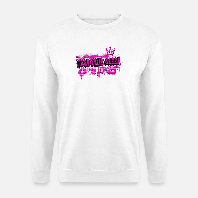 Trampoline Graffiti Queen Design - Unisex Pullover - Weiß