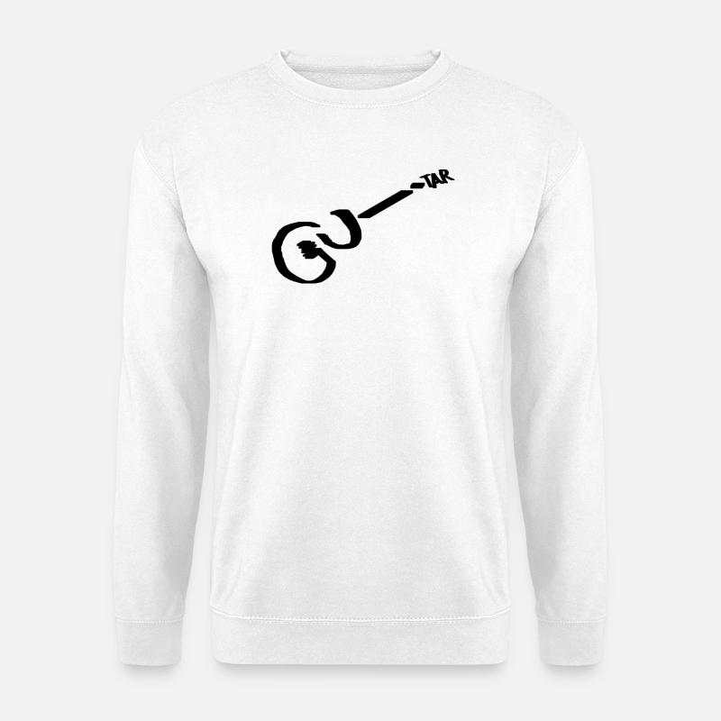 Guitar Picto black - Unisex Sweatshirt - white