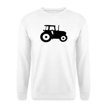 Tractor silhouette silhouette agricultural machine - Unisex Sweatshirt - white - Front