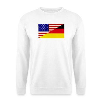 Germany and USA Vintage Flag - Unisex Sweatshirt - white - Front
