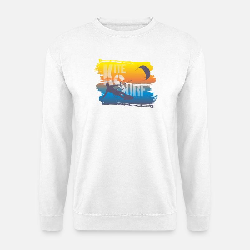 KITE SURFEN - Unisex Pullover - Weiß