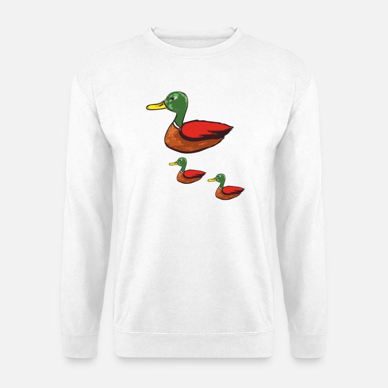 ente Mama - Unisex Pullover - Weiß