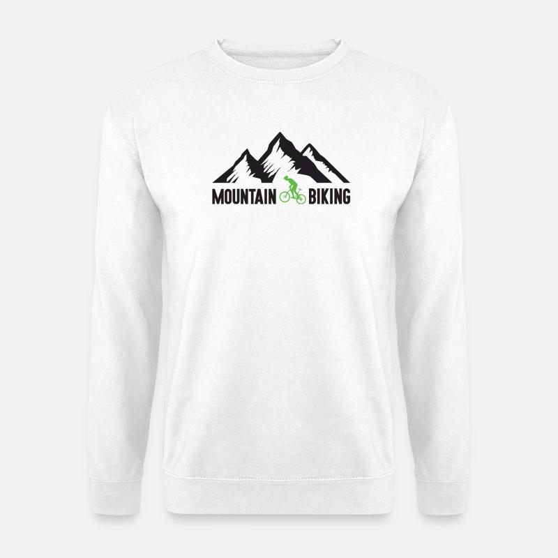 Mountainbiken - Unisex Pullover - Weiß