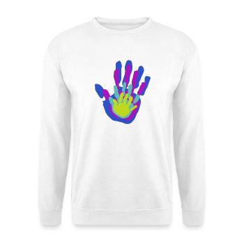 Papa, Maman et Nous Palmiers - Sweat-shirt Unisexe - blanc - Devant