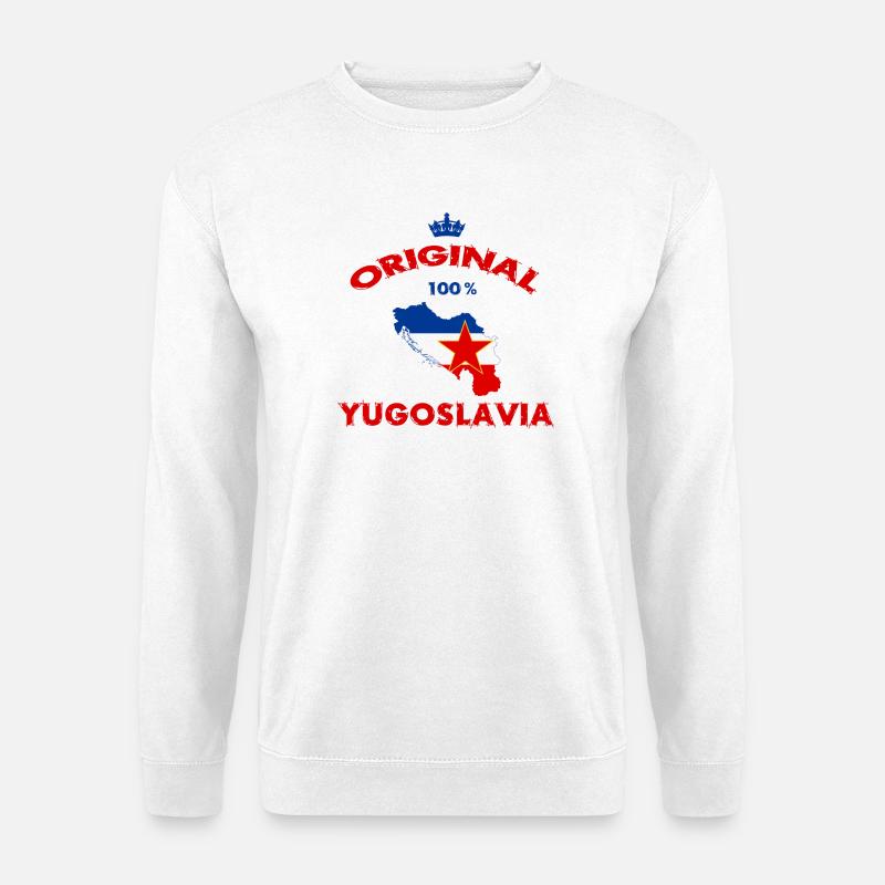 Jugoslavien 100% originale flag - Unisex sweater - hvid