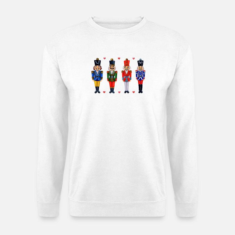 FOUR FUNNY NUTCRACKERS - Unisex Sweatshirt - white