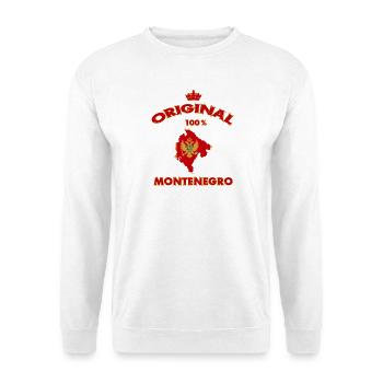 Montenegro Original 100% Flaggen Design - Unisex Pullover - Weiß - Vorne