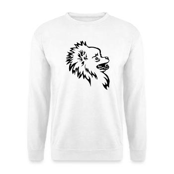 Zwergspitz head - Unisex Sweatshirt - white - Front