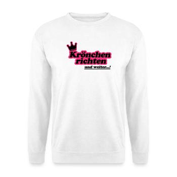 Krönchen richten 2Farben - Unisex Pullover - Weiß - Vorne