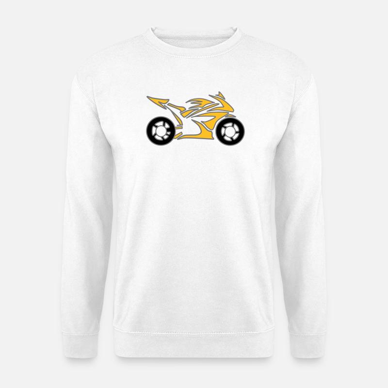 Moto Vélo Chopper Mobylette Roll - Sweat-shirt Unisexe - blanc