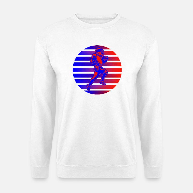 Retro Neon Quarterback - Unisex Pullover - Weiß