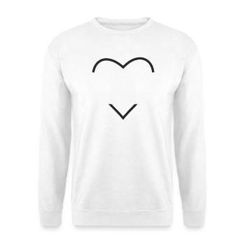 Herz zum personalisieren selbst gestalten - Unisex Pullover - Weiß - Vorne