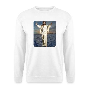 Jesus Figure Winter - Unisex Sweatshirt - white - Front