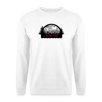 Switzerland Scherenschnitt - Unisex Pullover - Weiß - Vorne