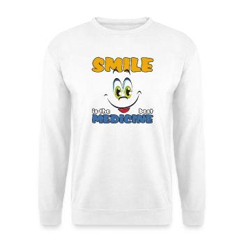 Smile is the best Medicine - Unisex Sweatshirt - white - Front