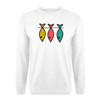 FISCH. ANGELN. FISCHER. BOOT. RUHESTAND. FEST - Unisex Pullover - Weiß - Vorne
