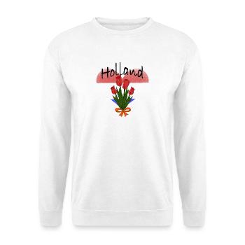 Cœur de tulipe de Hollande - Sweat-shirt Unisexe - blanc - Devant