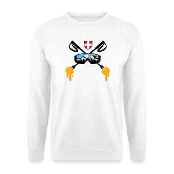 Savoie Ski und Savoyard Fondue Geschenk Haute Savoie - Unisex Pullover - Weiß - Vorne